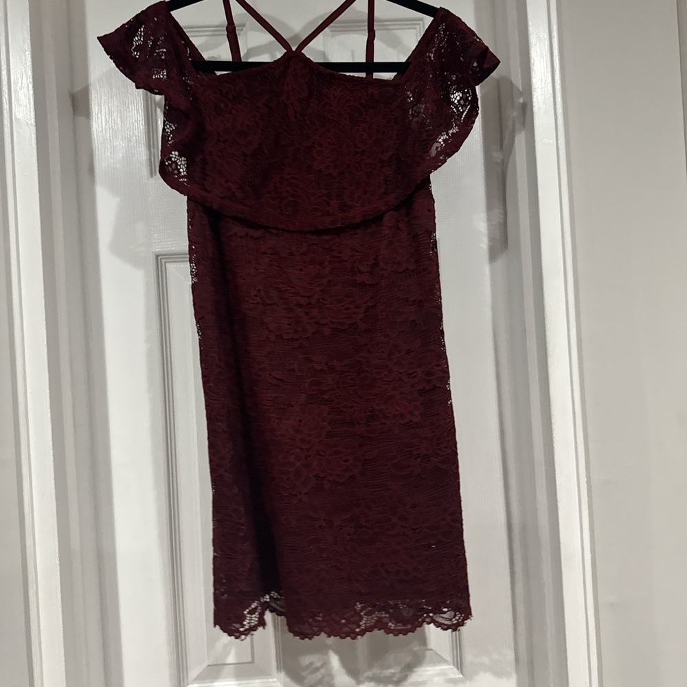 Love, Fire Elegant Black Lace Top